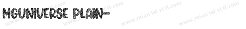 MgUniverse Plain字体转换